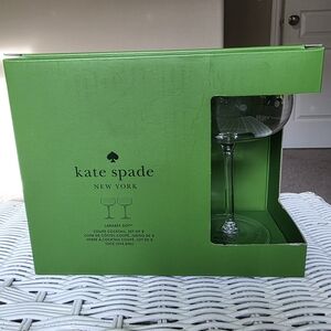 NIB Kate Spade New York Lenox Larabee Dot Set Of 2 Cocktail Glasses